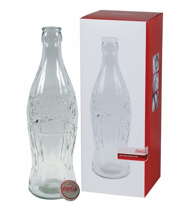 GIANT 20" Glass Coca-Cola Bottle Money Bank with Metal Cap GIANT 20" Glass Coca-Cola Bottle Money Bank with Metal Cap