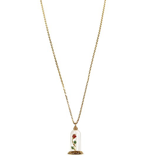 Beauty and the Beast Rose Dome Necklace from Disney Couture