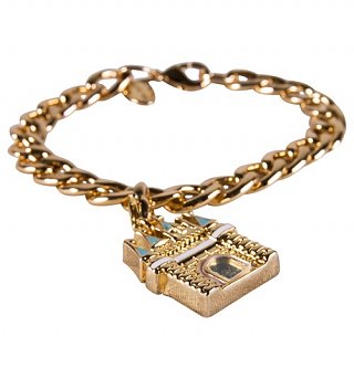 14Kt Gold Plated Magic Castle Chunky Charm Bracelet from Disney Couture 14Kt Gold Plated Magic Castle Chunky Charm Bracelet from Disney Couture
