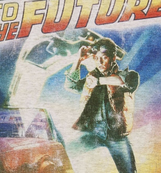 Women's Back to the Future Movie Poster Rolled Sleeve Boyfriend T-Shirt Women's Back to the Future Movie Poster Rolled Sleeve Boyfriend T-Shirt