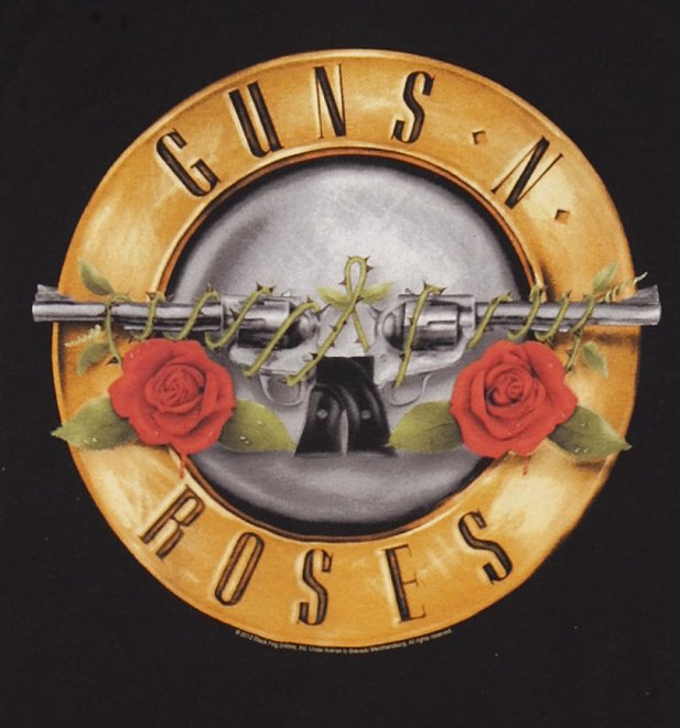 Women's Black Guns N Roses Classic Bullet Logo T-Shirt