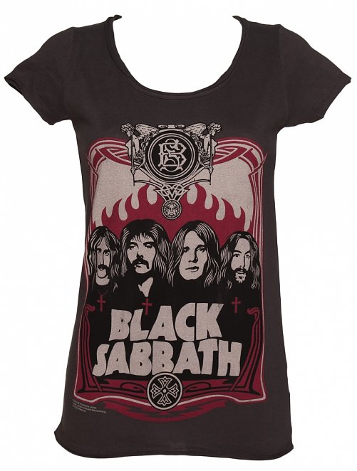 Women's Charcoal Black Sabbath T-Shirt from Amplified Women's Charcoal Black Sabbath T-Shirt from Amplified