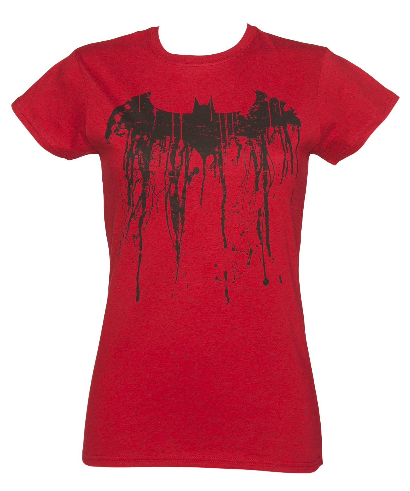 Classic Logo Ladies Fitted T-Shirt Official Batman