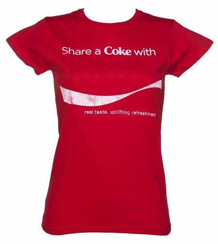 Women's Red Share a Coke Personalised T-Shirt Women's Red Share a Coke Personalised T-Shirt