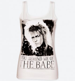 Women's White You Remind Me Of The Babe Bowie Labyrinth Fitted Vest Women's White You Remind Me Of The Babe Bowie Labyrinth Fitted Vest
