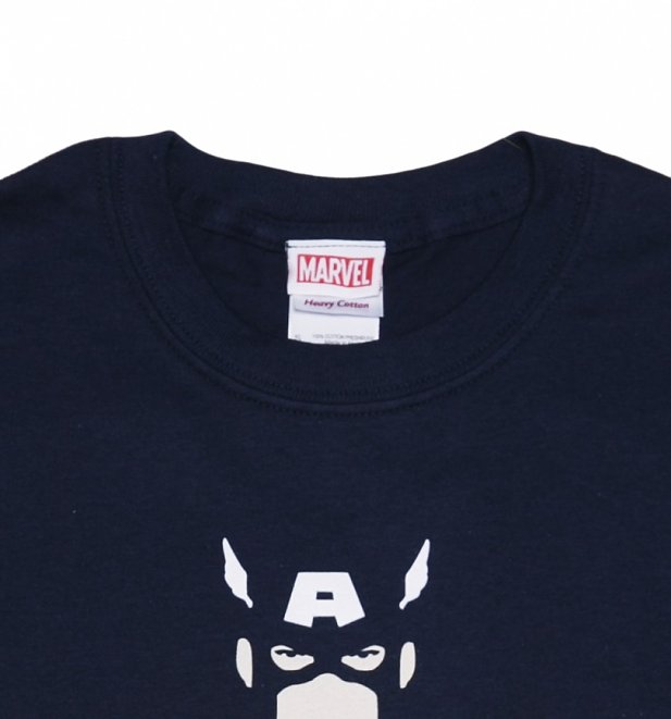 Men's Blue Marvel Captain America Vector T-Shirt Men's Blue Marvel Captain America Vector T-Shirt