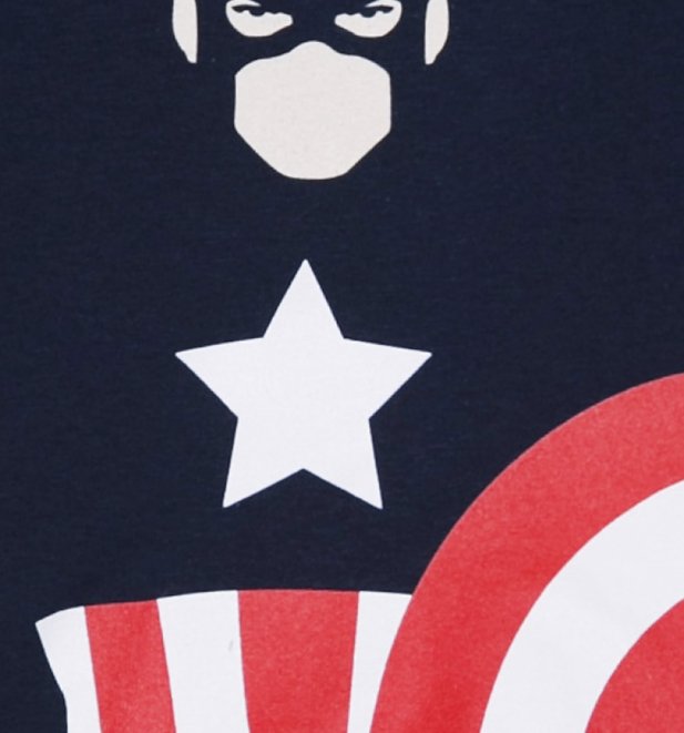 Men's Blue Marvel Captain America Vector T-Shirt Men's Blue Marvel Captain America Vector T-Shirt