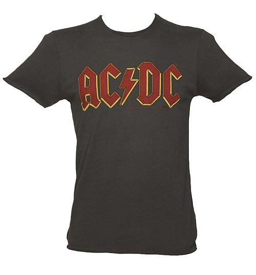 Men's Charcoal AC/DC Logo T-Shirt from Amplified Men's Charcoal AC/DC Logo T-Shirt from Amplified