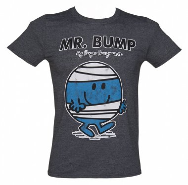 Men's Heather Navy Mr Bump Mr Men T-Shirt Men's Heather Navy Mr Bump Mr Men T-Shirt