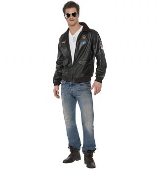 Men's Top Gun Maverick Bomber Jacket Fancy Dress Costume Men's Top Gun Maverick Bomber Jacket Fancy Dress Costume