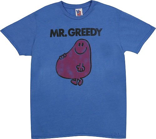 Men's Mr Greedy Mr Men T-shirt From Junk Food