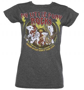 Women's My Little Pony Rocks Dark Heather T-Shirt Women's My Little Pony Rocks Dark Heather T-Shirt
