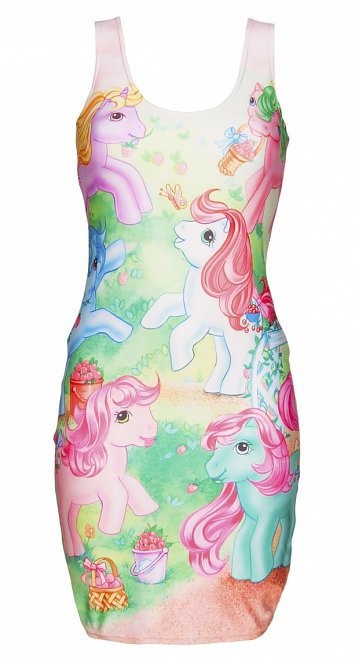 Women's My Little Pony Vintage Scene Body-con Dress Women's My Little Pony Vintage Scene Body-con Dress