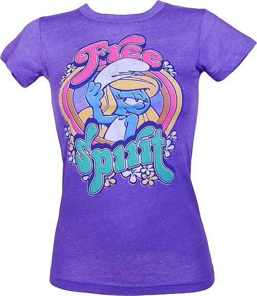 Purple Free Spirit Women's Smurfette T-Shirt from Junk Food