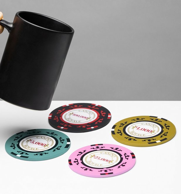 07 James Bond Casino Royale Poker Chip Coasters