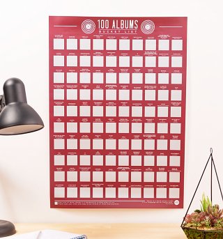 100 Albums Bucket List Scratch Poster 100 Albums Bucket List Scratch Poster