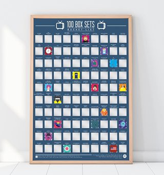 100 Box Sets Bucket List Scratch Poster 100 Box Sets Bucket List Scratch Poster