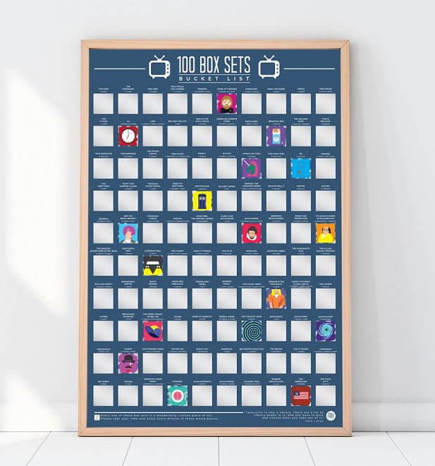 100 Box Sets Bucket List Scratch Poster 100 Box Sets Bucket List Scratch Poster