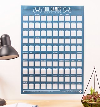 100 Games Bucket List Scratch Poster 100 Games Bucket List Scratch Poster