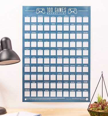 100 Games Bucket List Scratch Poster 100 Games Bucket List Scratch Poster
