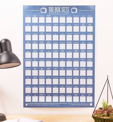 100 TV Box Sets Bucket List Scratch Poster 100 TV Box Sets Bucket List Scratch Poster