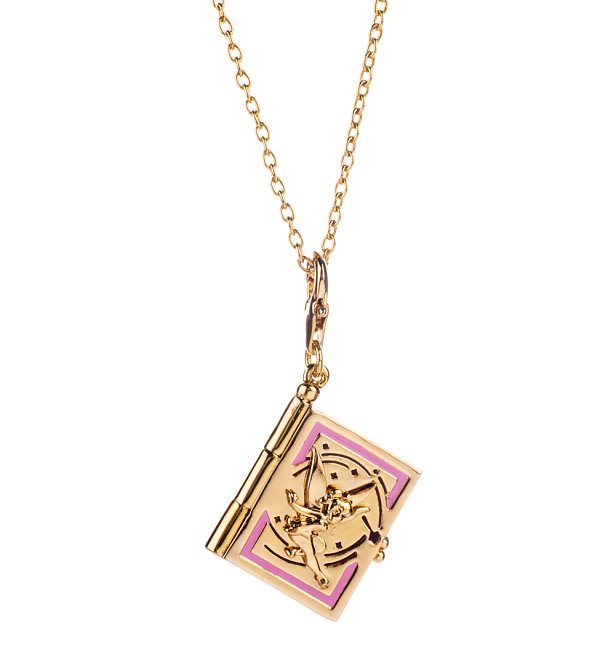 14Kt Gold Plated Tinker Bell Fairy Tale Book Charm And Necklace from Disney Couture 14Kt Gold Plated Tinker Bell Fairy Tale Book Charm And Necklace from Disney Couture