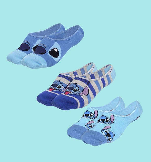 3pk Disney Lilo and Stitch Stitch Trainer Socks