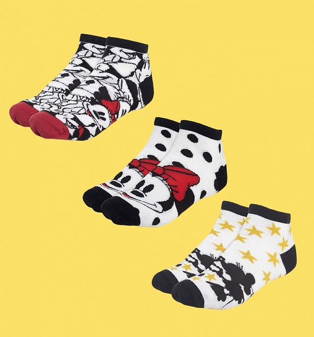3pk Disney Minnie Mouse Ankle Socks