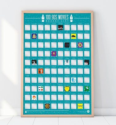 90s Movies Bucket List Scratch Poster 90s Movies Bucket List Scratch Poster