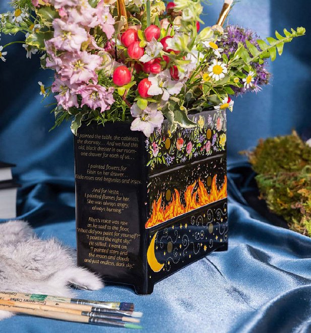 ACOTAR Feyre's Painted Dresser Black Large Vase ACOTAR Feyre's Painted Dresser Black Large Vase