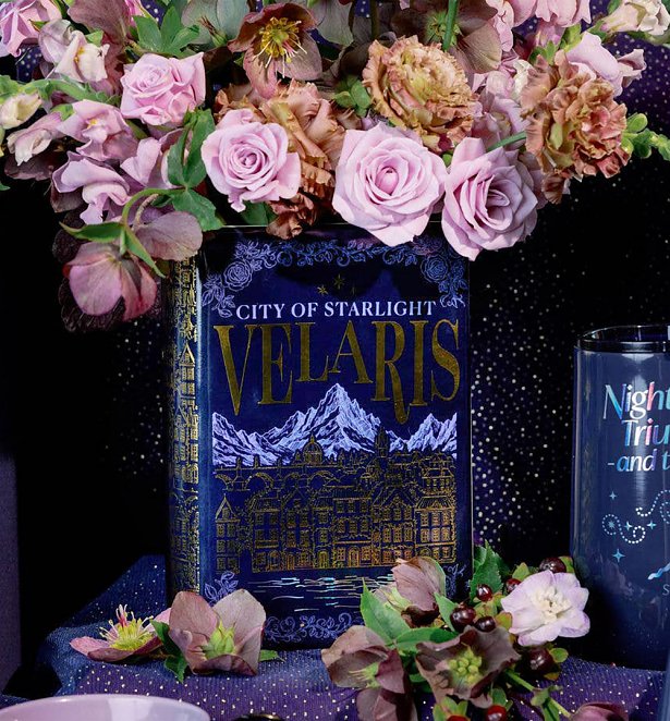 ACOTAR Night Court Velaris Navy Large Book Vase ACOTAR Night Court Velaris Navy Large Book Vase