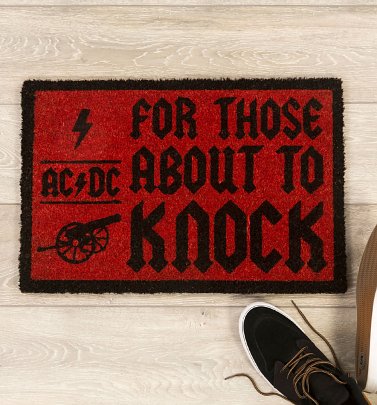 AC/DC For Those About To Knock Door Mat AC/DC For Those About To Knock Door Mat
