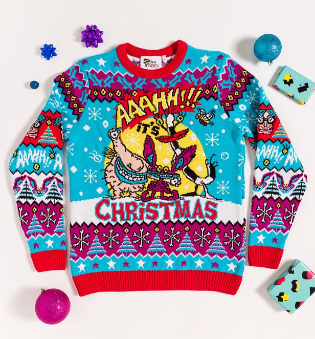 Aaahh!!! Real Monsters Knitted Christmas Jumper