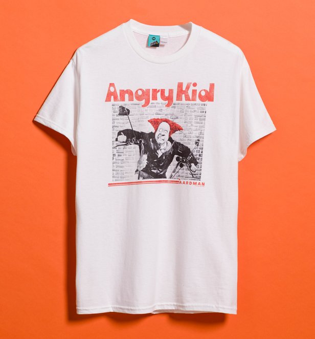 Aardman Angry Kid White T-Shirt