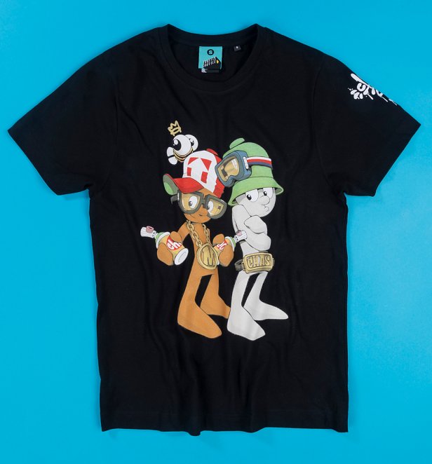 Aardman x Cheo Morph And Chas Black Organic T-Shirt Aardman x Cheo Morph And Chas Black Organic T-Shirt
