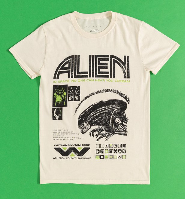 Alien Movie Icons Natural T-Shirt
