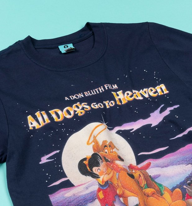 All Dogs Go To Heaven Navy T Shirt