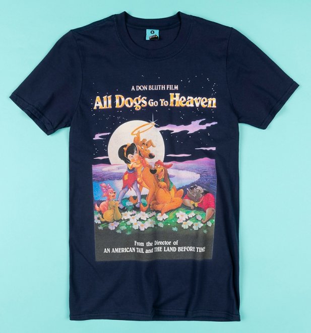 All Dogs Go To Heaven Navy T Shirt