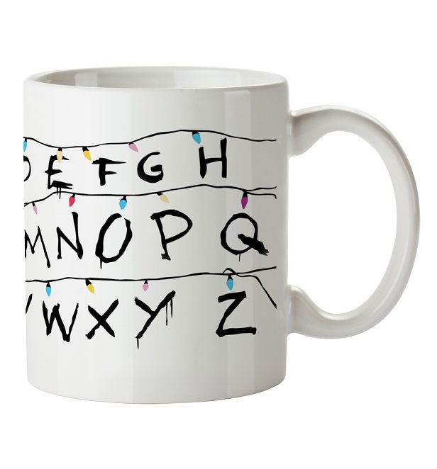 Alphabet Lights Stranger Things Inspired Boxed Mug Alphabet Lights Stranger Things Inspired Boxed Mug