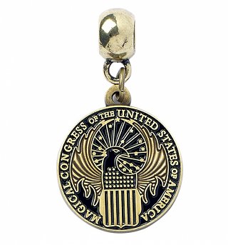 Antique Gold Plated Fantastic Beasts And Where To Find Them Magical Congress Slider Charm Antique Gold Plated Fantastic Beasts And Where To Find Them Magical Congress Slider Charm