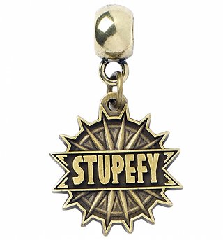 Antique Gold Plated Fantastic Beasts And Where To Find Them Stupefy Spell Slider Charm Antique Gold Plated Fantastic Beasts And Where To Find Them Stupefy Spell Slider Charm