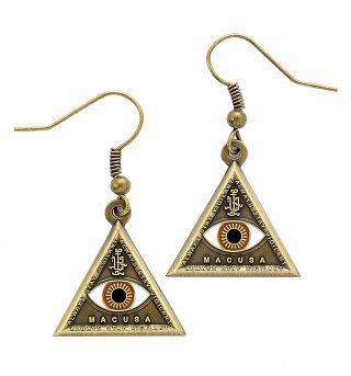 Antique Gold Plated Fantastic Beasts And Where To Find Them Triangle Eye Drop Earrings Antique Gold Plated Fantastic Beasts And Where To Find Them Triangle Eye Drop Earrings