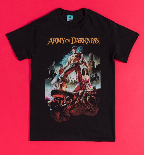Army Of Darkness Movie Poster Black T-Shirt Army Of Darkness Movie Poster Black T-Shirt