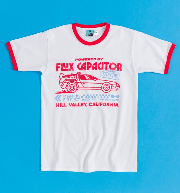 Back To The Future Flux Capacitor Ringer T-Shirt Back To The Future Flux Capacitor Ringer T-Shirt