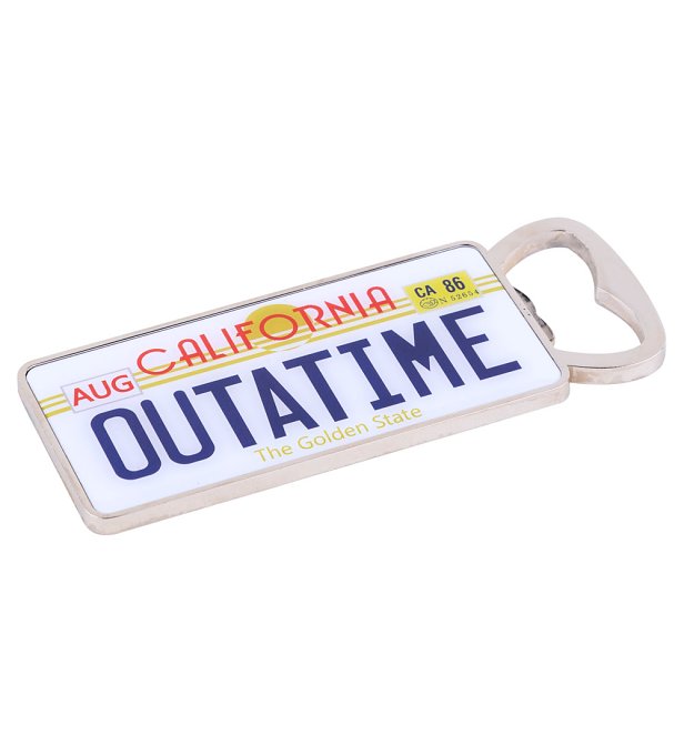 Back To The Future Outatime Numberplate Bottle Opener Back To The Future Outatime Numberplate Bottle Opener