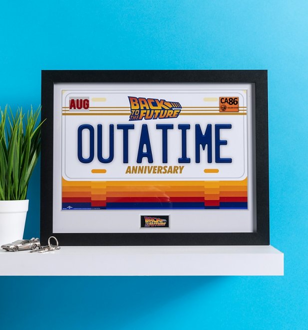 Back To The Future Outatime Numberplate Framed Print Back To The Future Outatime Numberplate Framed Print
