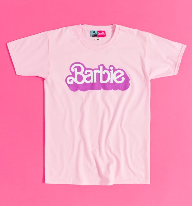 Barbie Retro Logo Light Pink T-Shirt
