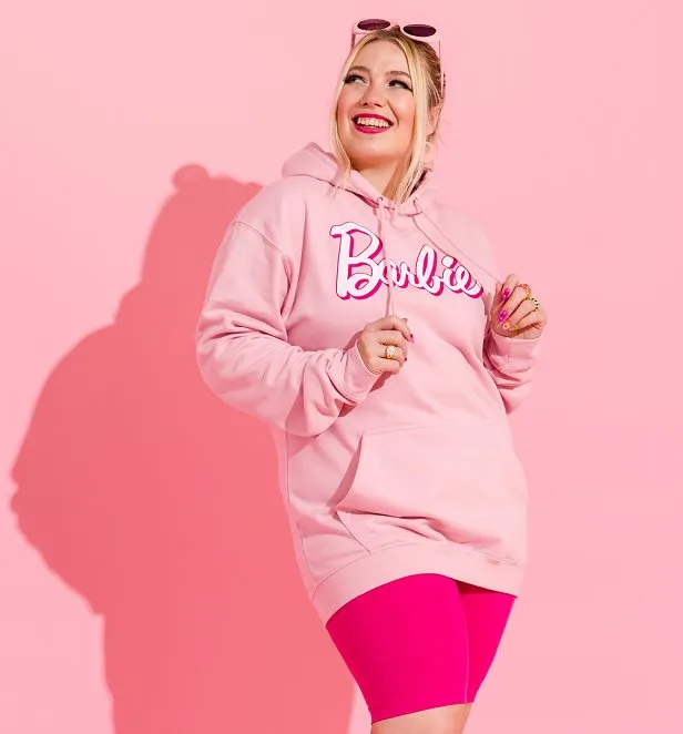 Barbie Retro Logo Pink Hoodie