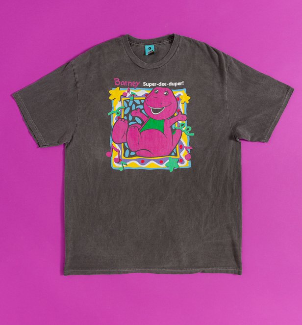 Barney Super-Dee-Duper Vintage Wash Charcoal T-Shirt Barney Super-Dee-Duper Vintage Wash Charcoal T-Shirt