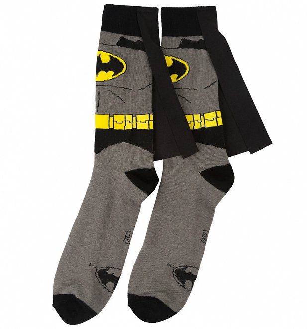 Batman Crew Socks With Cape Batman Crew Socks With Cape